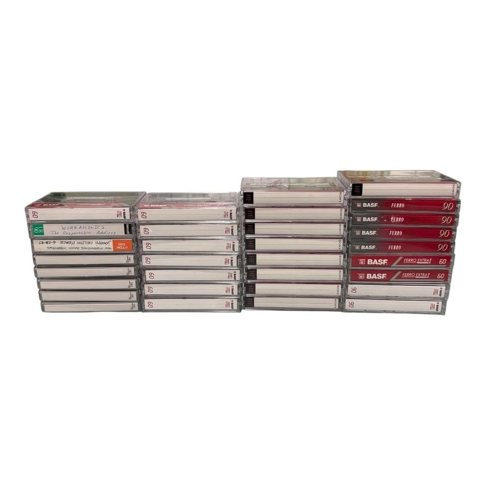 Vintage Recorded Cassette Tape Lot Sony Maxell TDK BASF 60/90 Min Lectures